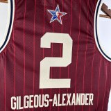 2023-24 ALL-STAR GILGEOUS-ALEXANDER #2 Red Top Quality Hot Pressing NBA Jersey