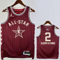 2023-24 ALL-STAR GILGEOUS-ALEXANDER #2 Red Top Quality Hot Pressing NBA Jersey
