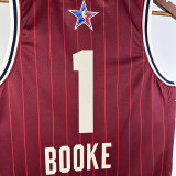 2023-24 ALL-STAR BOOKE #1 Red Top Quality Hot Pressing NBA Jersey