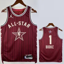 2023-24 ALL-STAR BOOKE #1 Red Top Quality Hot Pressing NBA Jersey