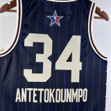 2023-24 ALL-STAR ANTETOKOUNMPO #34 Blue Top Quality Hot Pressing NBA Jersey