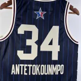 2023-24 ALL-STAR ANTETOKOUNMPO #34 Blue Top Quality Hot Pressing NBA Jersey