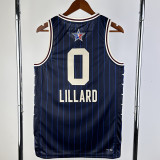 2023-24 ALL-STAR LILLARD #0 Blue Top Quality Hot Pressing NBA Jersey