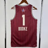2023-24 ALL-STAR BOOKE #1 Red Top Quality Hot Pressing NBA Jersey