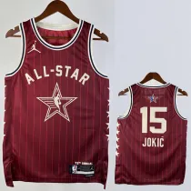 2023-24 ALL-STAR JOKIC #15 Red Top Quality Hot Pressing NBA Jersey