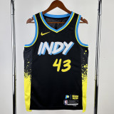 2023-24 Indiana Pacers SIAKAM #43 Black City Edition Top Quality Hot Pressing NBA Jersey