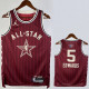 2023-24 ALL-STAR EDWARDS #5 Red Top Quality Hot Pressing NBA Jersey
