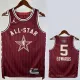 2023-24 ALL-STAR EDWARDS #5 Red Top Quality Hot Pressing NBA Jersey