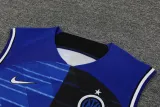 2024-25 INT Blue-Black Tank top and shorts suit (条纹)