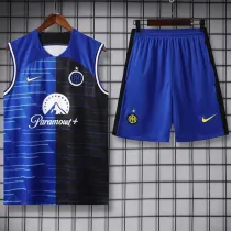 2024-25 INT Blue-Black Tank top and shorts suit (条纹)