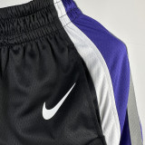 2023-24 Kings Black Away Top Quality NBA Pants