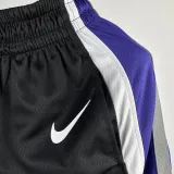2023-24 Kings Black Away Top Quality NBA Pants