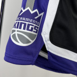 2023-24 Kings Black Away Top Quality NBA Pants