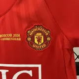 2007-2008 Man Utd Home Kids Retro Soccer Jersey (决赛字)