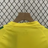 2002 Brazil Home Kids Retro Soccer Jersey