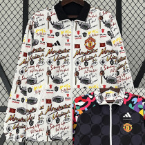 2023-24 Man Utd White & Black Double Sided Windbreaker (双面风衣)