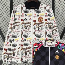 2023-24 Man Utd White & Black Double Sided Windbreaker (双面风衣)