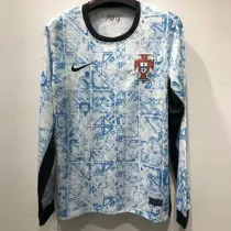 2024-25 Portugal Away Long Sleeve Soccer Jersey (长袖)