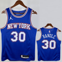 2021-22 KNICKS RANDLE #30 Blue Top Quality Hot Pressing NBA Jersey (Trapeze Edition) 飞人版