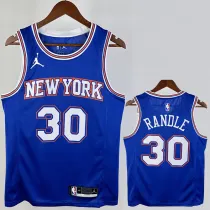 2021-22 KNICKS RANDLE #30 Blue Top Quality Hot Pressing NBA Jersey (Trapeze Edition) 飞人版