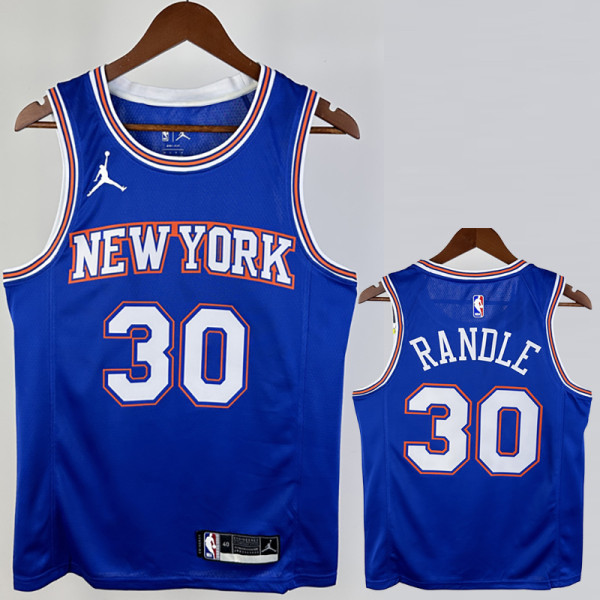 2021-22 KNICKS RANDLE #30 Blue Top Quality Hot Pressing NBA Jersey (Trapeze Edition) 飞人版