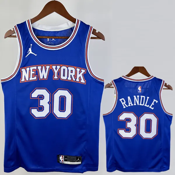 2021-22 KNICKS RANDLE #30 Blue Top Quality Hot Pressing NBA Jersey (Trapeze Edition) 飞人版