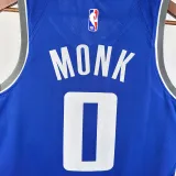2023-24 Kings MONK #0 Blue City Edition Top Quality Hot Pressing NBA Jersey