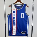 2023-24 Kings MONK #0 Blue City Edition Top Quality Hot Pressing NBA Jersey