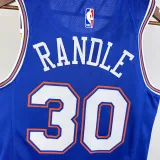 2021-22 KNICKS RANDLE #30 Blue Top Quality Hot Pressing NBA Jersey (Trapeze Edition) 飞人版