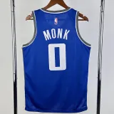2023-24 Kings MONK #0 Blue City Edition Top Quality Hot Pressing NBA Jersey
