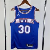 2021-22 KNICKS RANDLE #30 Blue Top Quality Hot Pressing NBA Jersey (Trapeze Edition) 飞人版