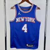 2021-22 KNICKS ROSE #4 Blue Top Quality Hot Pressing NBA Jersey (Trapeze Edition) 飞人版
