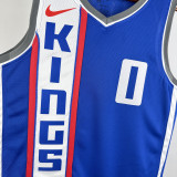 2023-24 Kings MONK #0 Blue City Edition Top Quality Hot Pressing NBA Jersey