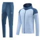 2024-25 Man City Blue-Gray Hoodie Jacket Tracksuit #01