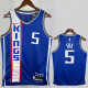 2023-24 Kings FOX #5 Blue City Edition Top Quality Hot Pressing NBA Jersey