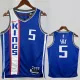 2023-24 Kings FOX #5 Blue City Edition Top Quality Hot Pressing NBA Jersey