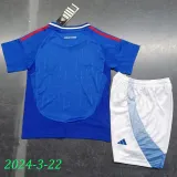 2024-25 Italy Home Kids Soccer Jersey