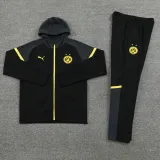 2024 Dortmund Black Hoodie Jacket Tracksuit #01
