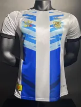 2024-25 Argentina White Blue Special Edition Player Version Soccer Jersey
