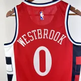 2024-25 Clippers WESTBROOK #0 Red Top Quality Hot Pressing NBA Jersey (Trapeze Edition) 飞人版