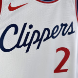 2024-25 Clippers LEONARD #2 White City Edition Home Top Quality Hot Pressing NBA Jersey