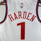 2024-25 Clippers HARDEN #1 White City Edition Home Top Quality Hot Pressing NBA Jersey