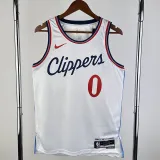 2024-25 Clippers WESTBROOK #0 White City Edition Home Top Quality Hot Pressing NBA Jersey