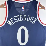 2024-25 Clippers WESTBROOK #0 Navy Blue Away Top Quality Hot Pressing NBA Jersey