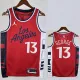 2024-25 Clippers GEORGE #13 Red Top Quality Hot Pressing NBA Jersey (Trapeze Edition) 飞人版