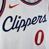 2024-25 Clippers WESTBROOK #0 White City Edition Home Top Quality Hot Pressing NBA Jersey