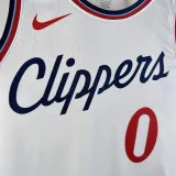 2024-25 Clippers WESTBROOK #0 White City Edition Home Top Quality Hot Pressing NBA Jersey
