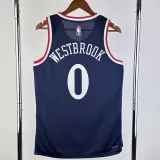 2024-25 Clippers WESTBROOK #0 Navy Blue Away Top Quality Hot Pressing NBA Jersey