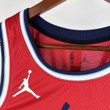 2024-25 Clippers WESTBROOK #0 Red Top Quality Hot Pressing NBA Jersey (Trapeze Edition) 飞人版