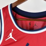 2024-25 Clippers WESTBROOK #0 Red Top Quality Hot Pressing NBA Jersey (Trapeze Edition) 飞人版